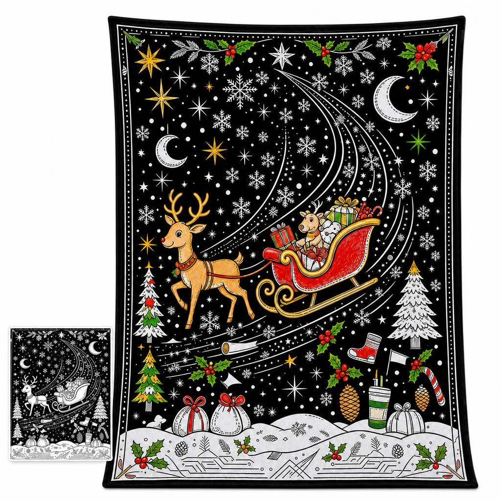 DIY Christmas Coloring Blanket