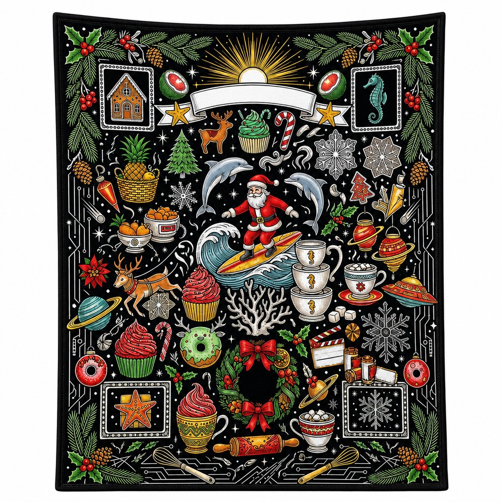 DIY Christmas Coloring Blanket