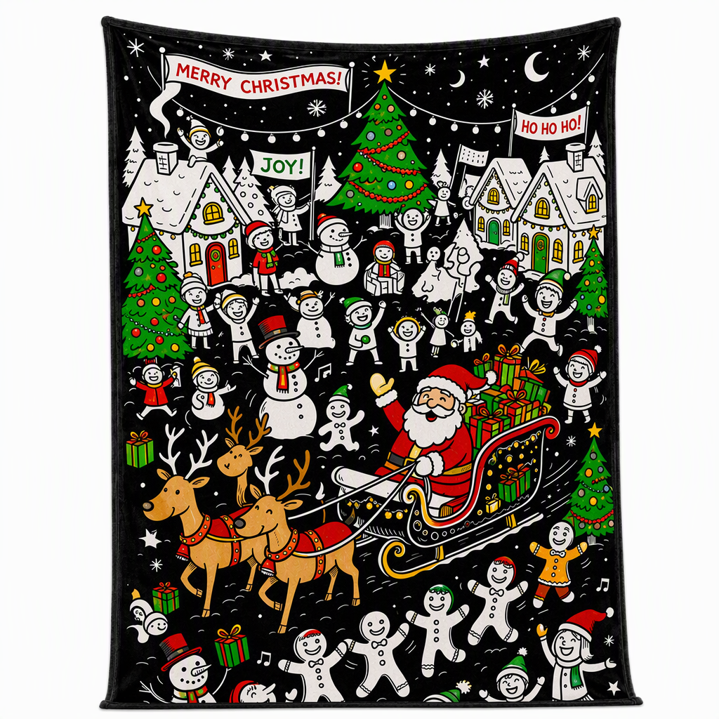 DIY Christmas Coloring Blanket