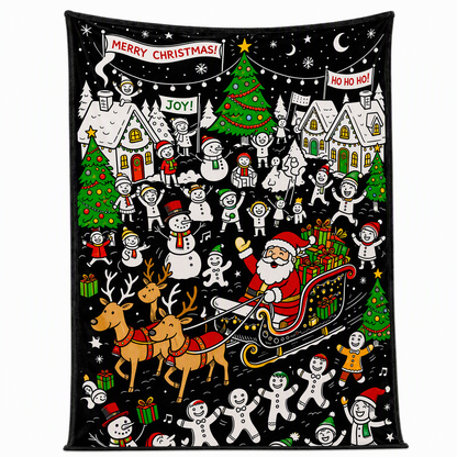 DIY Christmas Coloring Blanket