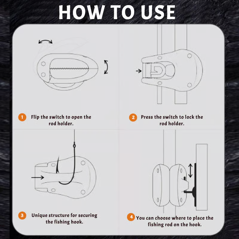 🎣Buy 1 Get 1 Free ! Multifunctional Fishing Rod Holder Clips – Secure Rod Fastener Clamps, Anti-Tangle Fishing Pole Organizer for Transport, Storage & Fishing Trips
