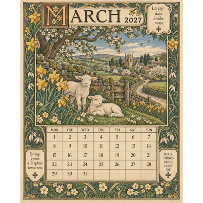 Storybook Wall Calendar for Home