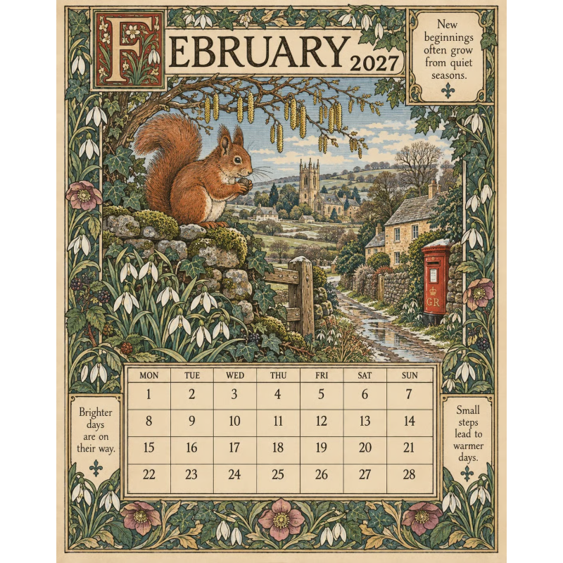 Storybook Wall Calendar for Home