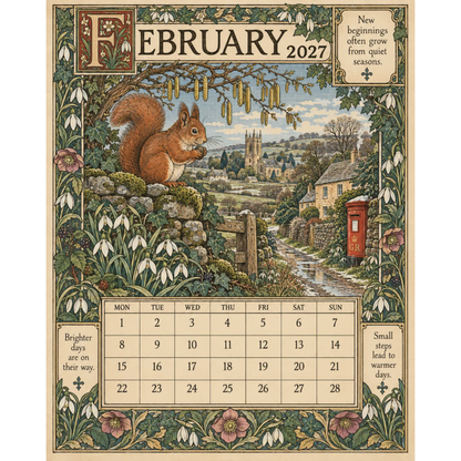 Storybook Wall Calendar for Home