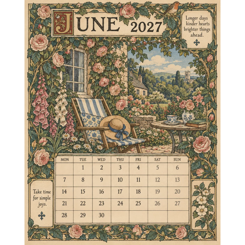 Storybook Wall Calendar for Home