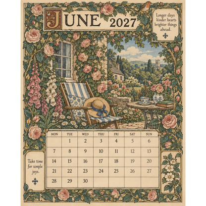 Storybook Wall Calendar for Home