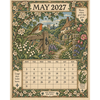 Storybook Wall Calendar for Home