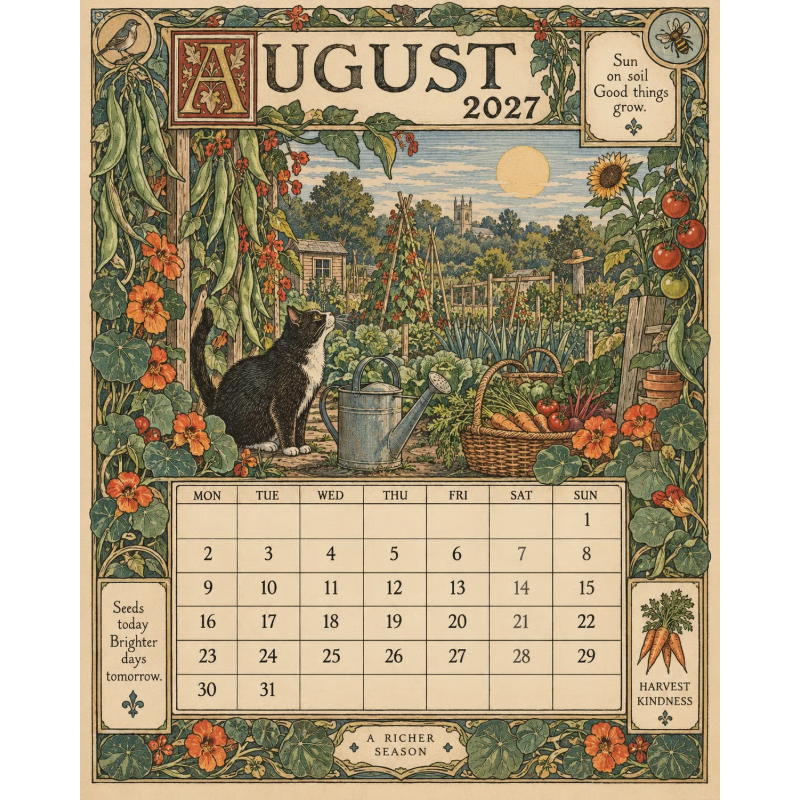 Storybook Wall Calendar for Home