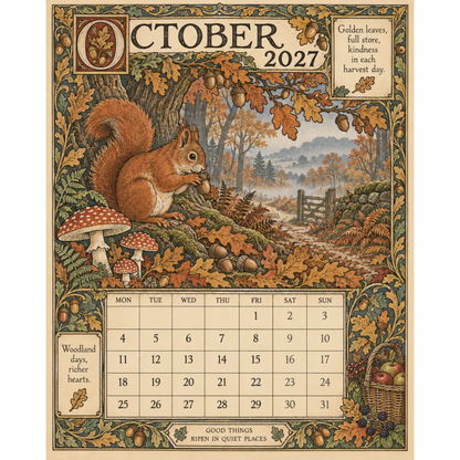 Storybook Wall Calendar for Home