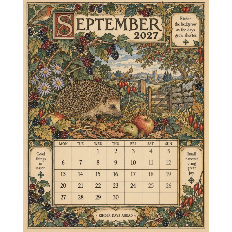 Storybook Wall Calendar for Home