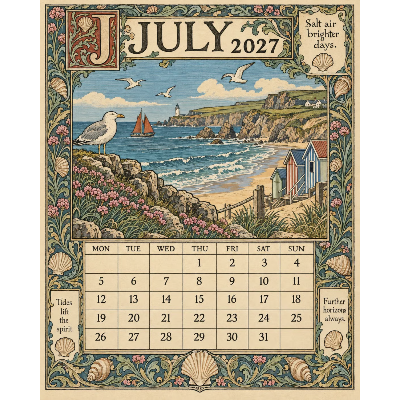 Storybook Wall Calendar for Home