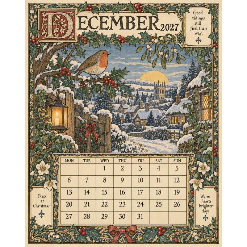 Storybook Wall Calendar for Home