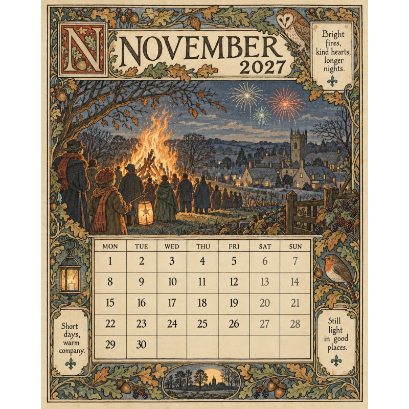 Storybook Wall Calendar for Home