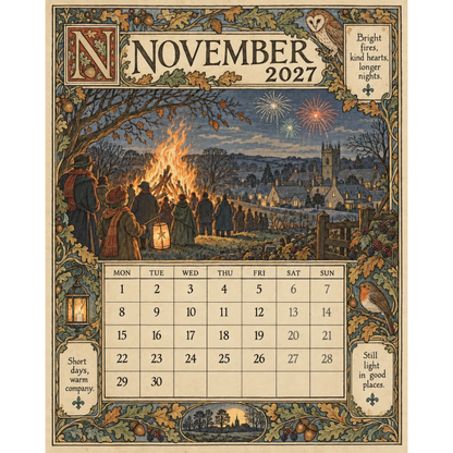 Storybook Wall Calendar for Home