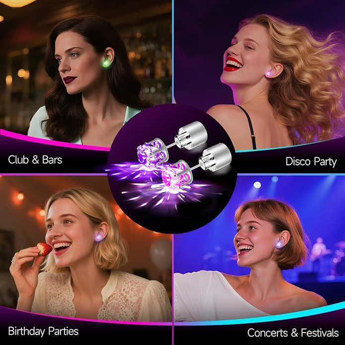 Light Up LED Stud Earrings
