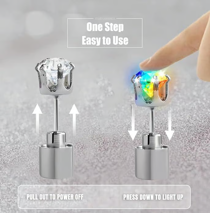 Light Up LED Stud Earrings