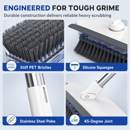 ⏳🔥LIMITED-TIME 50% OFF! ⏰✨ 4-in-1 Liquid Dispensing Floor Brush 🧹💪
