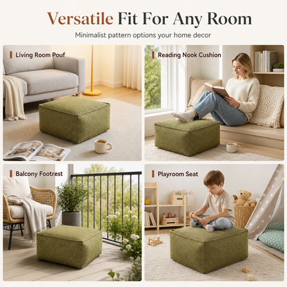 ⏳Limited-time 50% off💥Boho Storage Ottoman Pouf Cover – fill with clothes & blankets🏠✅