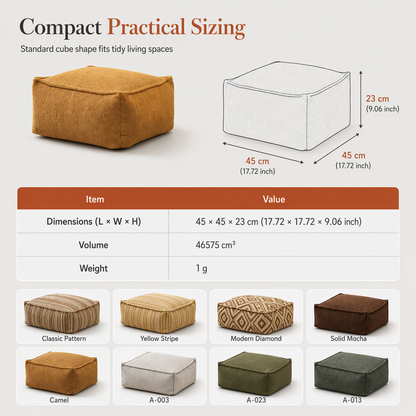 🥳2026 HOT SALE🥳💞50K+ SOLD! 🛋️🧶 LIMITED-TIME 50% OFF! Boho Storage Ottoman Pouf Cover – fill with clothes & blankets, supports 220 lbs, washable canvas. Tidy & cosy! 🏠✅