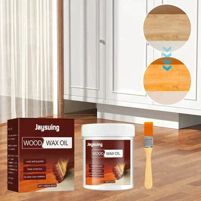 50% OFF NOW! Wood Wax Oil Wood Cleaner & Polish 3.5 Oz, Furniture Restoration Wax with Premium Brush for Wooden Surface Care