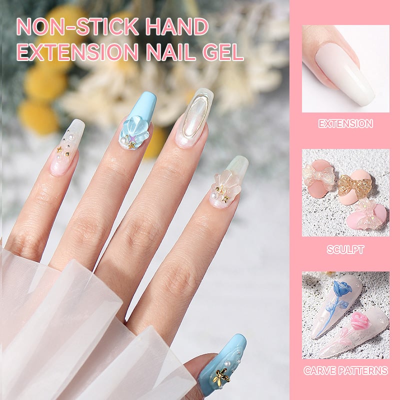 🏆Flash Sale Buy 1 Get 1 Free!!⚡50K+ SOLD! Almost Gone-💥💅 Solid Nail Extension Builder Gel — Non-Flowing, Easy to Use 🥳