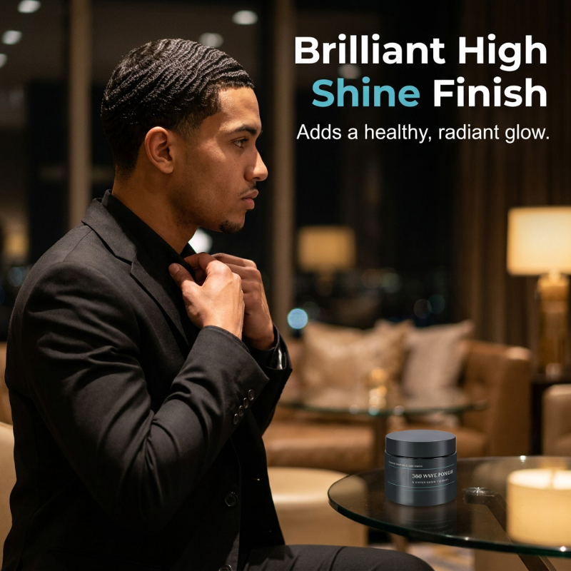 Wave Pomade Medium Hold Water Based High Shine Hair Wax