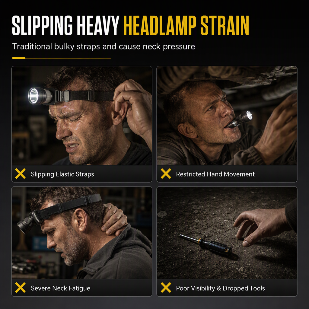 💡Rechargeable LED Headlamp Glasses – Hand-Wave Sensor🔧