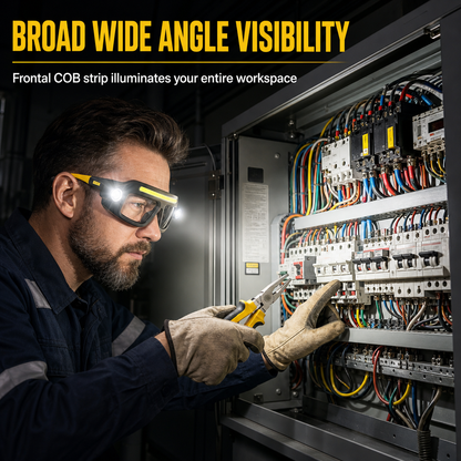 💡Rechargeable LED Headlamp Glasses – Hand-Wave Sensor🔧