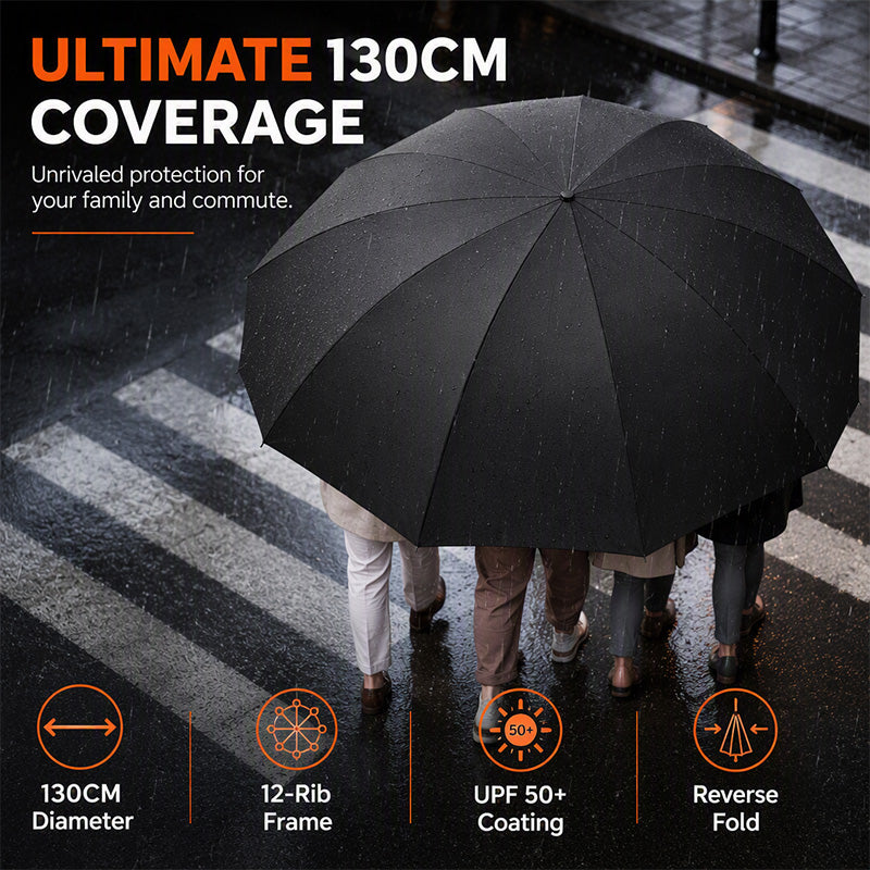 ⏳Time-Limited Special ⏰💨 Extra Large Windproof Folding Umbrella – Big Canopy, Reinforced, UV Protect ✨