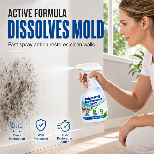 🧴50% OFF NOW! Fast-Acting Wall Mold Remover Spray, Deep Penetrating Mildew Cleaner, Quick Restoration Mold Removal Spray for Home Walls & Bathroom
