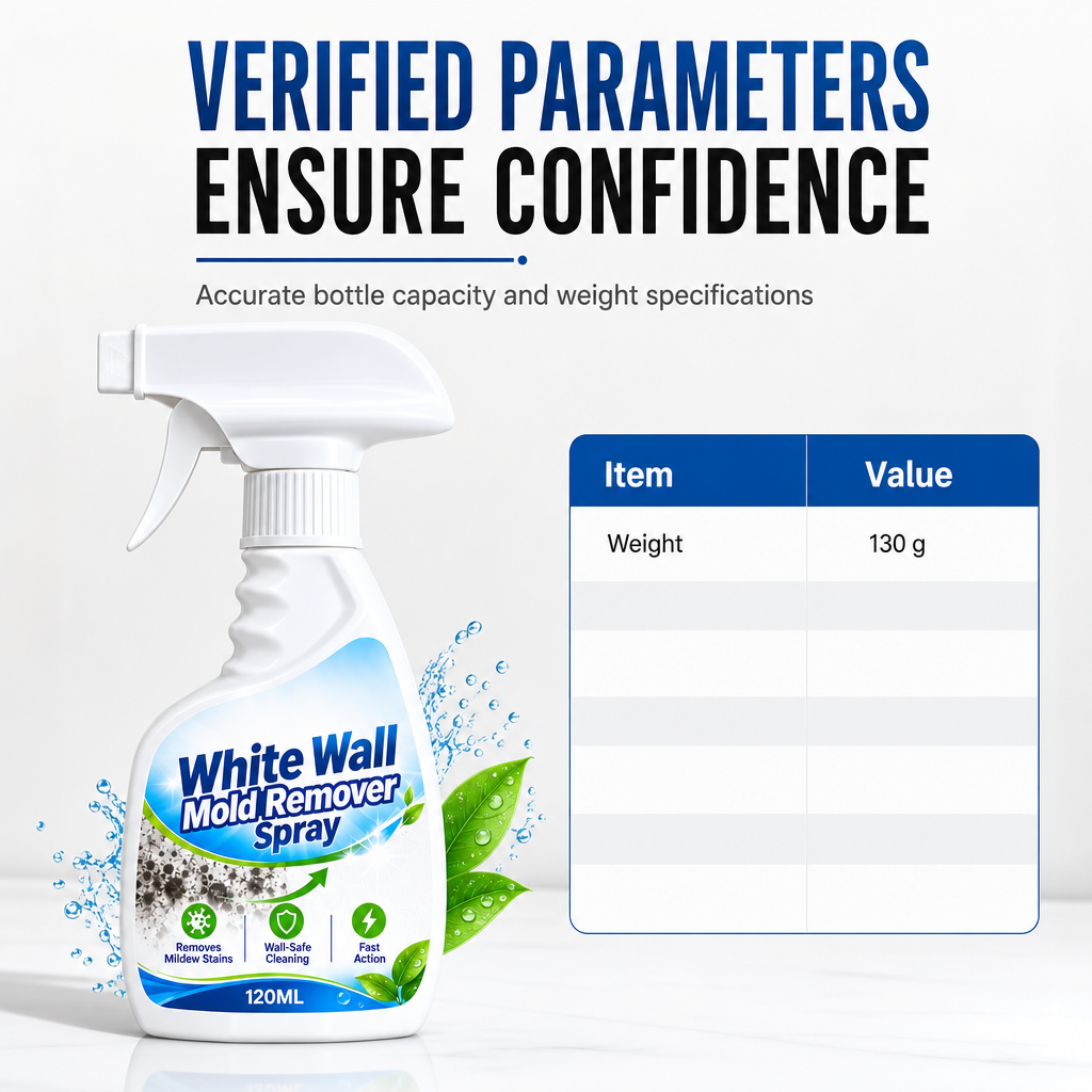 🧴50% OFF NOW! Fast-Acting Wall Mold Remover Spray, Deep Penetrating Mildew Cleaner, Quick Restoration Mold Removal Spray for Home Walls & Bathroom