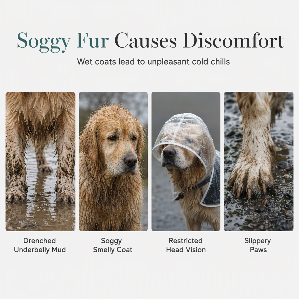 🌧️ LIMITED-TIME 50% OFF! 🐾 Transparent Waterproof Dog Raincoat – Clear Hood, Adjustable Fit, Multi-size 🐶