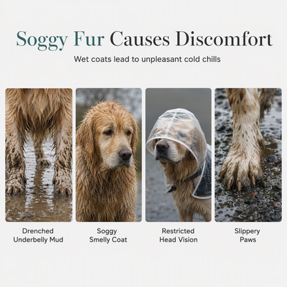 🌧️ LIMITED-TIME 50% OFF! 🐾 Transparent Waterproof Dog Raincoat – Clear Hood, Adjustable Fit, Multi-size 🐶