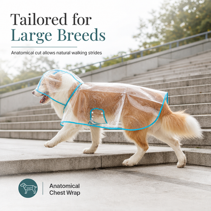 🌧️ LIMITED-TIME 50% OFF! 🐾 Transparent Waterproof Dog Raincoat – Clear Hood, Adjustable Fit, Multi-size 🐶