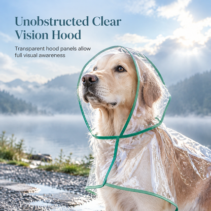 🌧️ LIMITED-TIME 50% OFF! 🐾 Transparent Waterproof Dog Raincoat – Clear Hood, Adjustable Fit, Multi-size 🐶