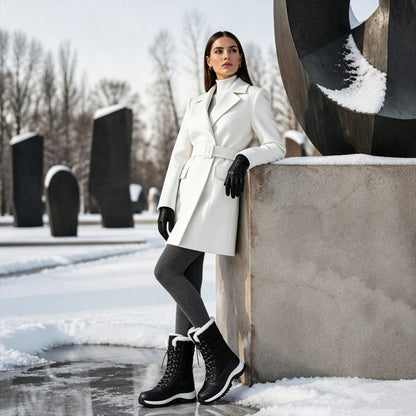 Women's Waterproof Plush-Lined Mid-Calf Snow Boots