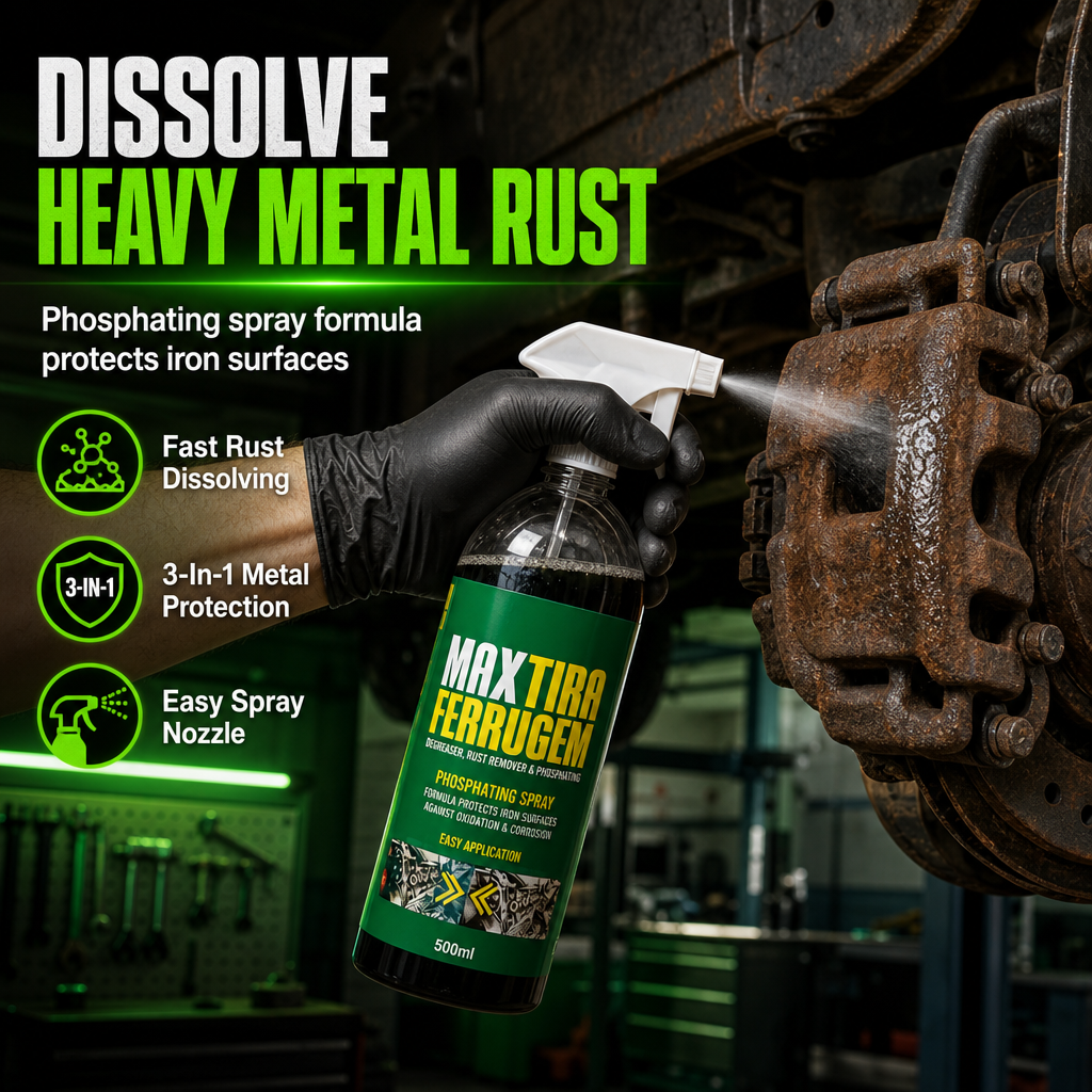 🔧 LIMITED-TIME 50% OFF! 💨 3 in 1 Rust Remover & Phosphating Agent – Degrease, Remove Rust, Anti-Rust ✨