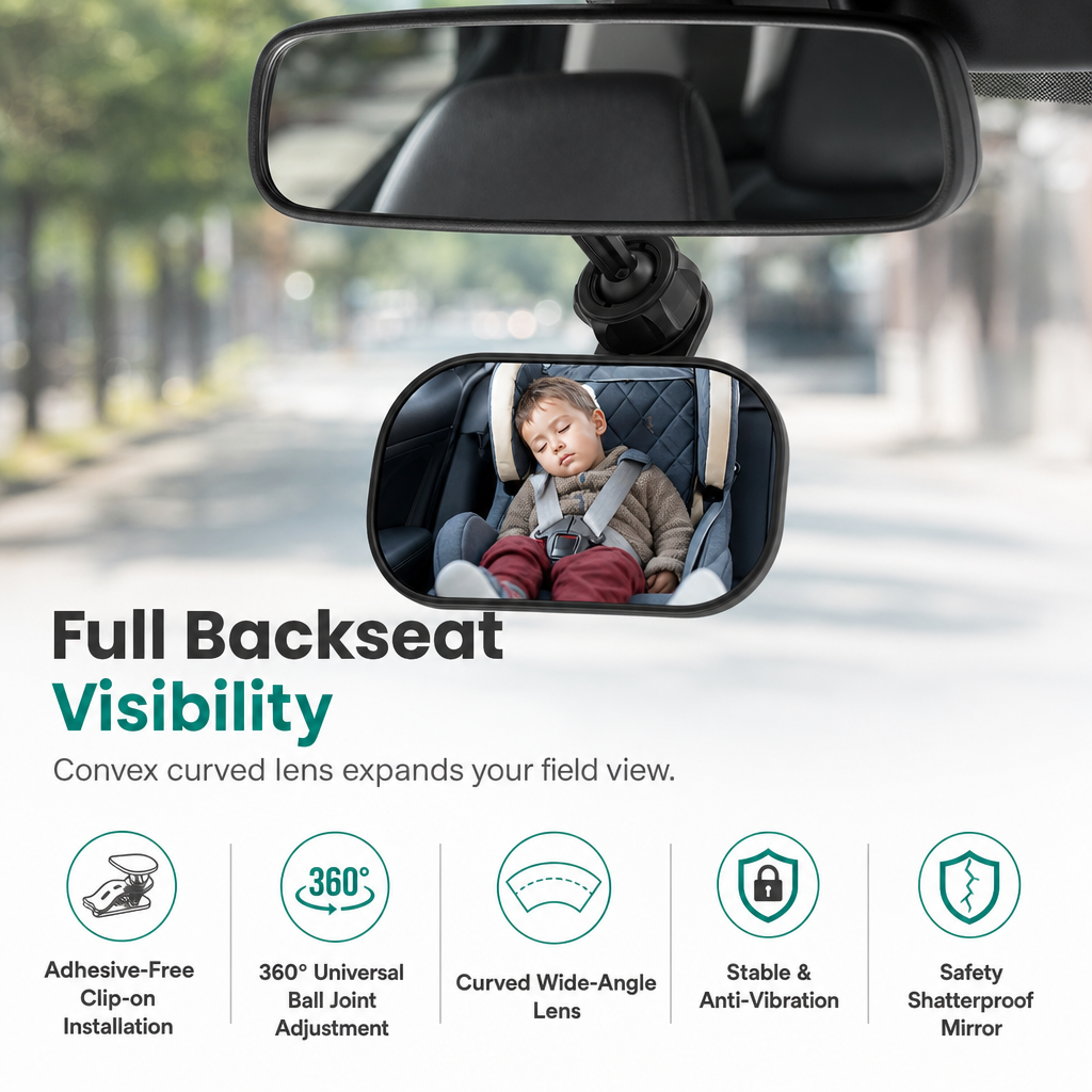 👀 Adjustable Convex Auxiliary Mirror