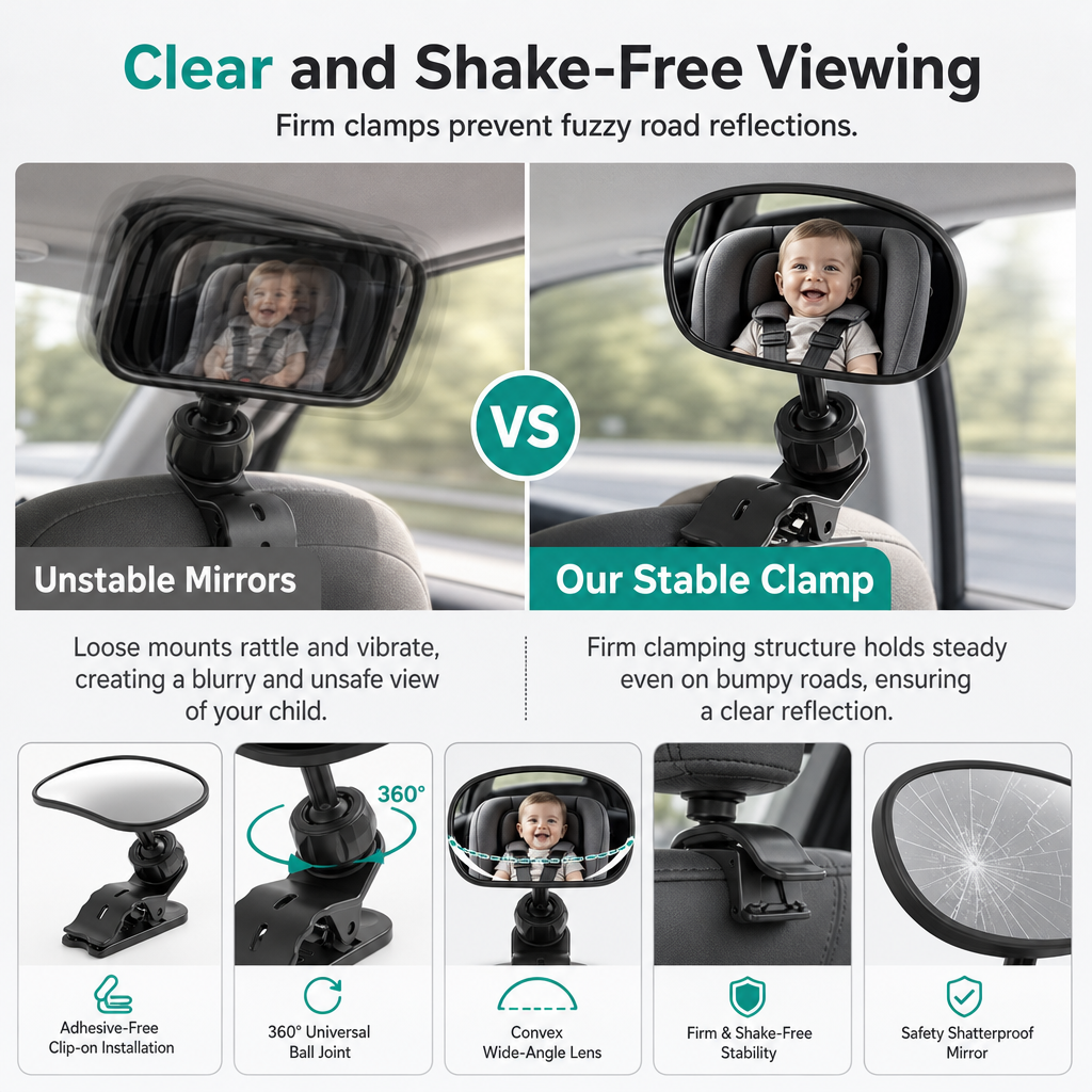 👀 Adjustable Convex Auxiliary Mirror