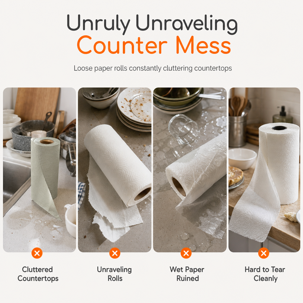 Cute Standing Paper Towel Holder for Kitchen and Bathroom