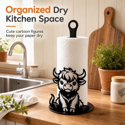 Cute Standing Paper Towel Holder for Kitchen and Bathroom