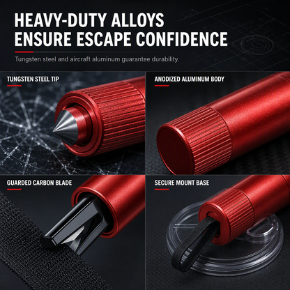 🚨🔥 SALE! Mini Car Safety Hammer 2-in-1 – Window Breaker & Seatbelt Cutter, Lifesaving Tool for Car Emergencies!