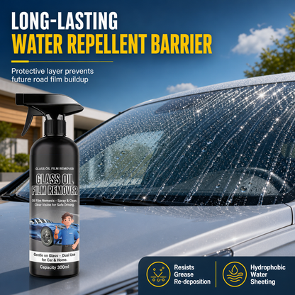 👀 Car Glass Oil Film Remover Spray – Powerful, Fast-Acting, Anti-Glare ✨