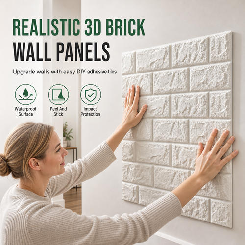 🍃🏆 Last-Day Special: 50% OFF! ⏰ Self-Adhesive 3D Tile Panels – Realistic Brick Texture XPE Foam, Waterproof Cushioning Collision Protection, Wipe-Clean Stain Resistant – 16 Colors 3 Sizes for Wall Makeover 🏡🧱