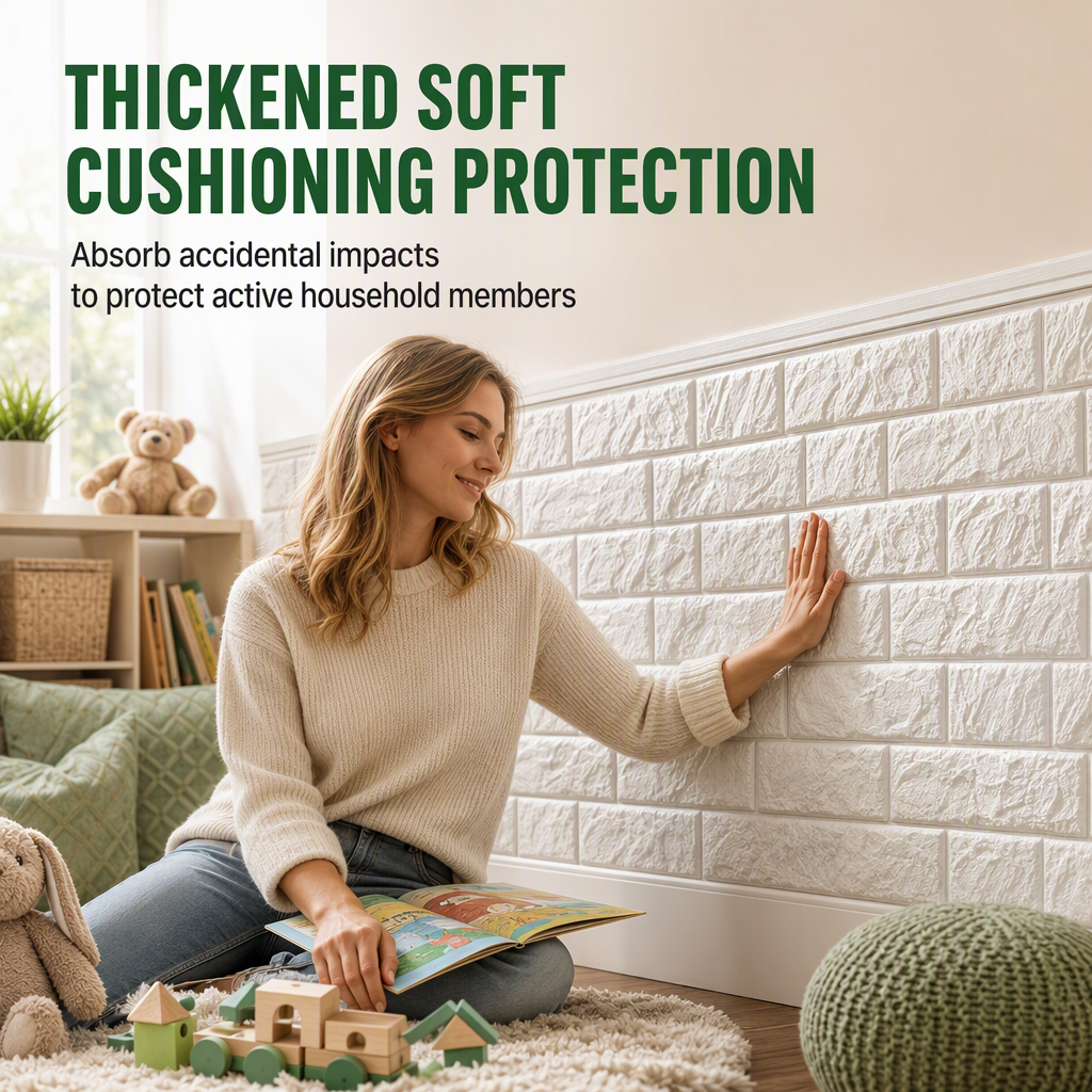 🍃🏆 Last-Day Special: 50% OFF! ⏰ Self-Adhesive 3D Tile Panels – Realistic Brick Texture XPE Foam, Waterproof Cushioning Collision Protection, Wipe-Clean Stain Resistant – 16 Colors 3 Sizes for Wall Makeover 🏡🧱