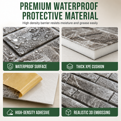 🍃🏆 Last-Day Special: 50% OFF! ⏰ Self-Adhesive 3D Tile Panels – Realistic Brick Texture XPE Foam, Waterproof Cushioning Collision Protection, Wipe-Clean Stain Resistant – 16 Colors 3 Sizes for Wall Makeover 🏡🧱
