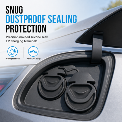 🚗 Integrated Waterproof and Dustproof Silicone Protective Cover for Charging Port