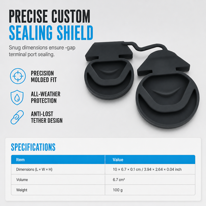 🚗 Integrated Waterproof and Dustproof Silicone Protective Cover for Charging Port