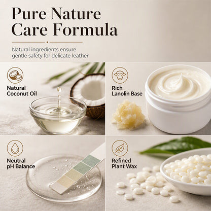 Professional Luxury Leather Cleaner and Nourishing Care Cream Set