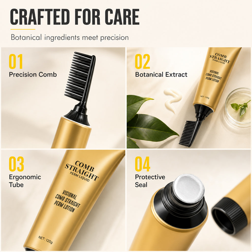 Straighten Hair Instantly! Protein Styling Cream with Comb